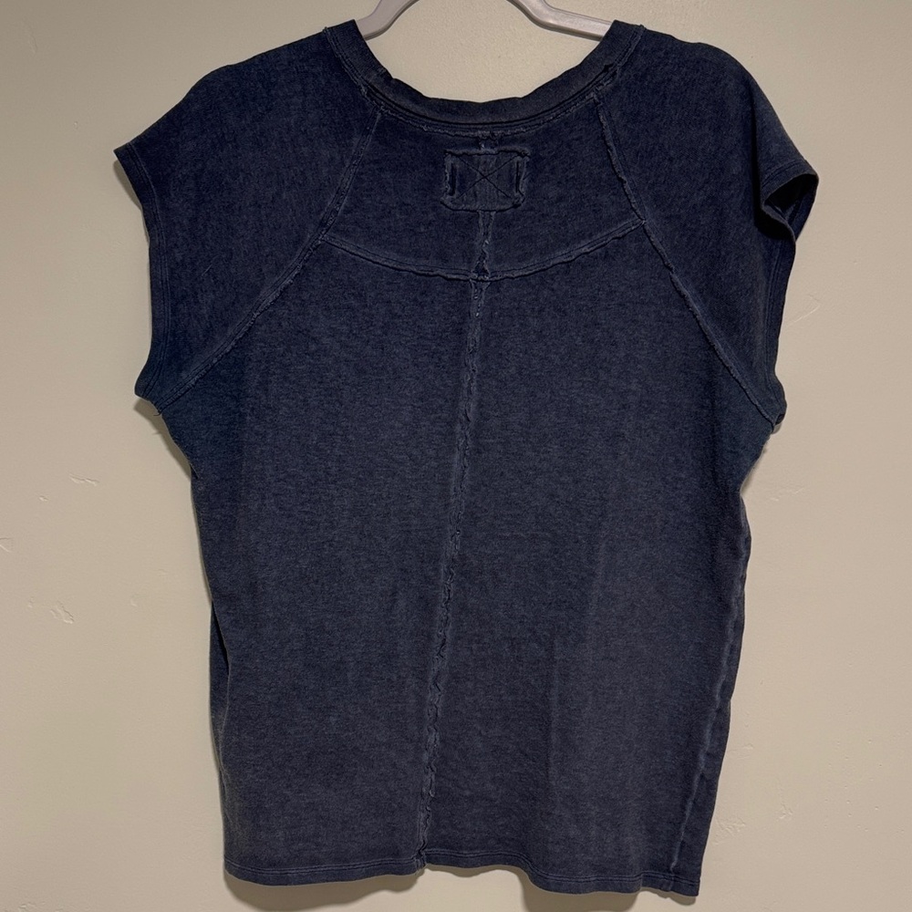 Free People Dark Blue Riley Tee - Women’s XL - Picture 3 of 5